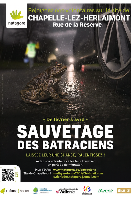 Natagora - Opération batraciens 2026 Natagora - Opération batraciens 2026